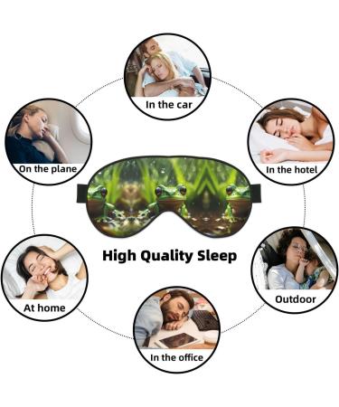 Frog & Rain Print Unisex Sleep Mask | Double-Sided Eye Mask for Sound Sleep & Skin Care - Shop Internationally - Buy Online on GoSupps.com