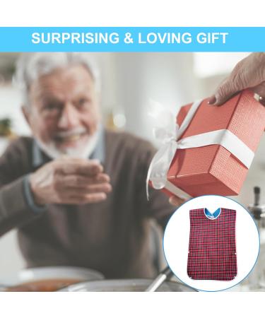 Homury 3-Piece Washable Adult Bibs - Water-Repellent Latz for Seniors | Push Button Clasp Clothing Protection Apron for Women - Buy Online on GoSupps.com