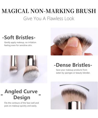 Ryaupy Set of 2 make-up brushes concealer brushes foundation brushes with soft synthetic fibre for concealer liquid foundation - Buy Online on GoSupps.com