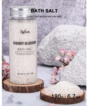 Cherry Blossom Spa Gift Set for Her - BFF LOVE | Massage Oil, Candle, Bath Salt, Hand Cream & Soap - Buy Online on GoSupps.com