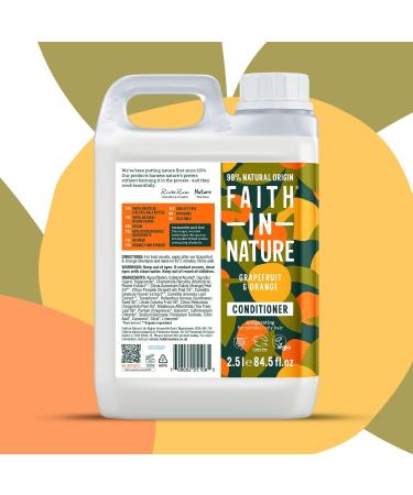 Faith In Nature Grapefruit & Orange Conditioner 2.5L - Vegan, Cruelty Free, No SLS or Parabens - For Normal to Oily Hair - Buy Online on GoSupps.com