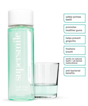 Supersmile Oral Rinse Mouthwash - Mint Flavored, Sugar Free, Alcohol-Free - 16 Fl Oz - Fresh Breath & Anti-Germicidal Formula - Buy Online on GoSupps.com