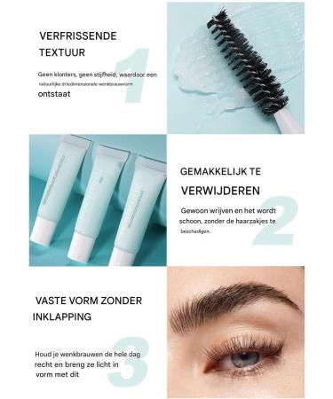 Eyebrow Gel Eyebrow Styling Glue Quick Dry Long Lasting 12ml Natural Waterproof Gel with Brush for Daily Use Parties Travel Weddings Women Girls - Buy Online on GoSupps.com