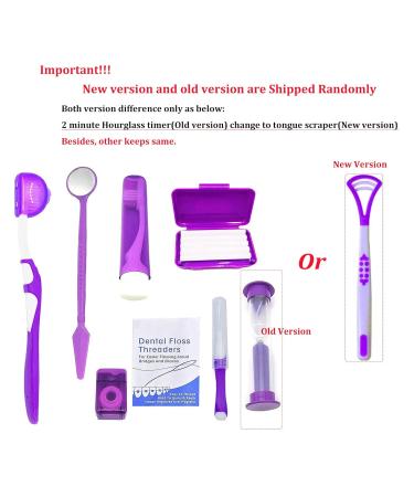 HRASY Portable Orthodontic Oral Care Kit - Interdental Brush Dental Floss & Cleaning Set for Braces - Purple - Buy Online on GoSupps.com