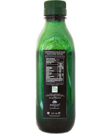 MIRACCO 100% Italian Organic Calabrian Extra Virgin Olive Oil Cold Pressed 500 ml - Buy Online on GoSupps.com
