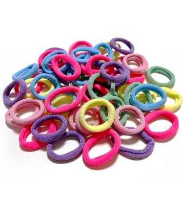 50-Piece Candy Color Seamless Elastics Hair Ties for Girls - Ponytail Holders & Hair Accessories - Multicolor Mix - Buy Online on GoSupps.com