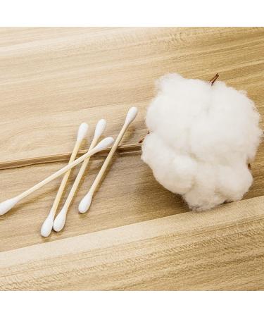 800 Pcs Wooden Cotton Swabs | 100% Cotton Double-Tipped Buds for Makeup, Cleaning, Pet Care - Buy Online on GoSupps.com