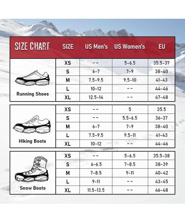PeCube Ice Cleats for Shoes and Boots - 20 Stainless Steel Spikes - Anti-Slip Traction Cleats for Light Hiking, Trail Running, Ice Fishing - Black (Small) - Men Women Kids - Buy Online on GoSupps.com