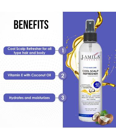 Cool Scalp Refresher Spray | Clean Braids Scalp & Body | Reduce Frizz Add Shine & Softness - 8oz - Buy Online on GoSupps.com