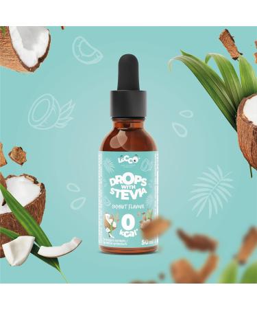 Locco Coconut Flavoured Stevia Drops | 0 Calorie | Vegan | Natural Ingredients - Buy Online on GoSupps.com