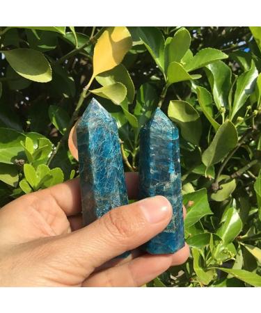 ENPAP 2pcs Natural Blue Apatite Crystal Wand - Healing Stone Decor & Unique Gift - Buy Online on GoSupps.com