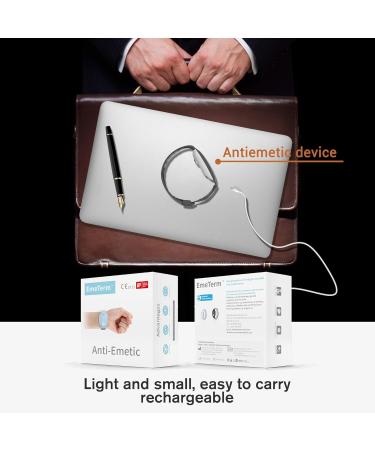 EmeTerm Fashion Anti-Nausea Wristband | FDA Cleared, Drug-Free Relief for Motion & Morning Sickness | Rechargeable, Fashionable Design | Black - Buy Online on GoSupps.com