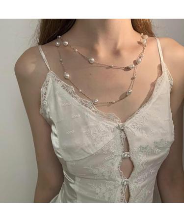 OralGos Fashion Double Strand Necklace - Charm Sweater Chain for Parties & Weddings - Long Plastic Necklace - Buy Online on GoSupps.com