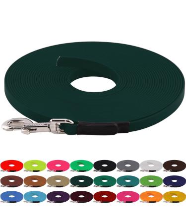 LENNIE BioThane towline 13mm dogs 15-25kg 1m long without hand loop dark green sewn 1 m dark green