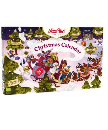 Yogi Tea Advent Calendar to unfold, 2024, organic herbal tea, 24 tea variants with 24 wisdoms, 24 tea bags, ideal for