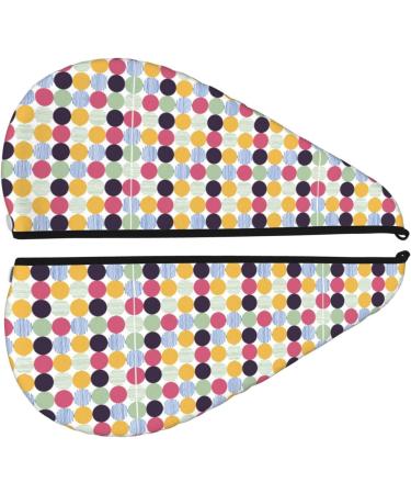 Quick-Dry Polka Dot Hair Towel Wrap | Hair Drying Turban with Button | Fast-Absorbing Head Towel for Effortless Styling - Buy Online on GoSupps.com