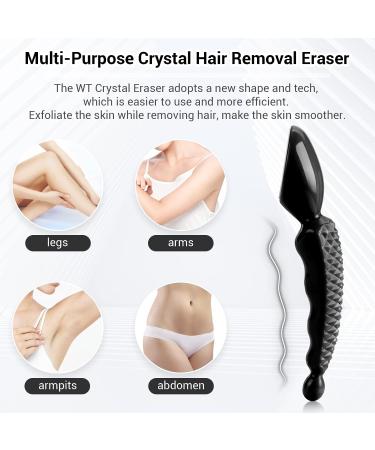 Crystal Hair Remover - Nano Hair Eraser for Men & Women | Effortless Body & Leg Epilation - Black - Buy Online on GoSupps.com