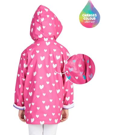 Hatley Girls' Sweethearts Colour Changing Raincoat - 2 Years - Buy Online on GoSupps.com