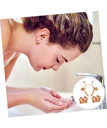 Beavorty 3 Sets Headband Wrist Strap Salon Headband Water Absorbing Wristbands Makeup Headband for Washing Face Women Hair Band Creative Washing Headband Decorative Hairband Skincare Plush - Buy Online on GoSupps.com