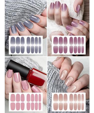 EBANKU 20 Sheets Full Wraps Nail Polish Stickers Nail Strips with 2PCS Nail File for Nails Art Gel Nail Polish Strips Stickers Self-Adhesive Press on Nail Polish Fingernail Stickers for Women Girls - Buy Online on GoSupps.com