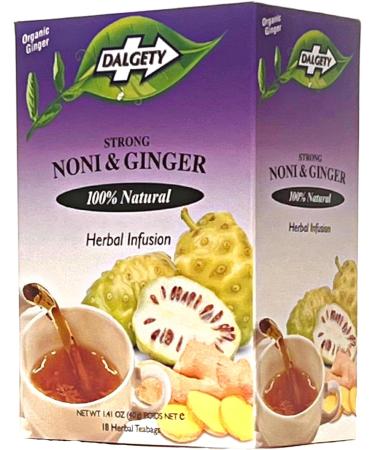 Dalgety Noni and Ginger Herbal Infusion 72g Cartons 100% Natural Caffeine Free Tea Delicious and Packed with Unique Health Benefits (18 Count (Pack of 6)) - Buy Online on GoSupps.com