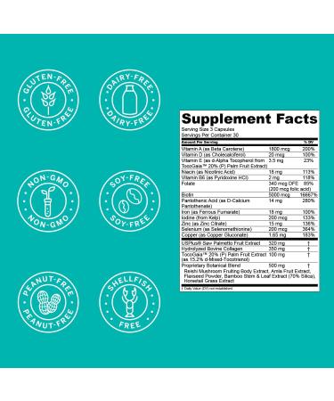 Hair La Vie Clinical Formula Hair Vitamins with Biotin and Saw Palmetto - 90 Count for Healthy Hair and Whole-Body Wellness - Buy Online on GoSupps.com