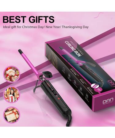 DAN Technology Small Ceramic Curling Wand - Adjustable Temperature for Tight Curls on Short & Long Hair (3/8 Inch 10MM) - Pink - Buy Online on GoSupps.com