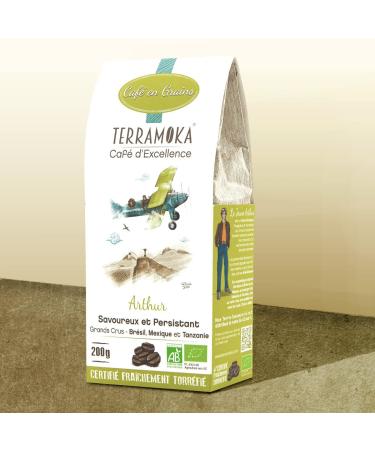 Organic coffee beans 80 percent Arabica, 20 percent Robusta Tanzania - Arthur - Terramoka