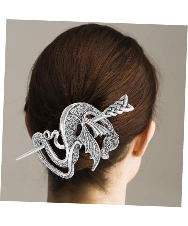 minkissy Vintage Viking Hairpins Irish Hair Clips Knot Hair Clips Viking Hair Accessories Hair Bun Stick Thru Hair Barrette with Stick Hair Pin Hair Sticks Hollow Alloy Miss Headgear - Buy Online on GoSupps.com