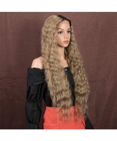 Shop Super Lange Lace Front Wigs for Women - Style Icon 76cm Waterwave Kunsthaar Wigs with Middle Parting (RT6/23C) | International Shipping Available - Buy Online on GoSupps.com
