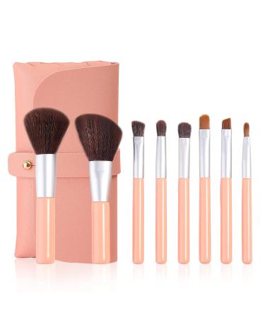 VIVID STELLA 8-Piece Makeup Brush Set | Premium Cosmetic Brushes & Travel Makeup Bag | Beauty Tools for Women - Pink - Buy Online on GoSupps.com