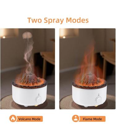Buy McBazel Volcano Aroma Diffuser - 560ml with Timer Light Change & Remote Control | EU Connector - White/Crack - Buy Online on GoSupps.com