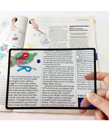 MagniPros Premium 3X Page Magnifying Lens with 3 Bonus Bookmark Magnifiers - Ideal for Reading Small Prints, Low Vision Aids, and Solar Projects - Buy Online on GoSupps.com