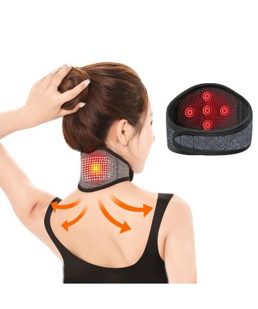 Neck Support Brace Ergonomic Cervical Collar Self Heating Breathable Neck Brace for Relief Pain and Pressure Adjustable Neck Collar Protector High Elastic Neck Support Protector for Women Men Elderly