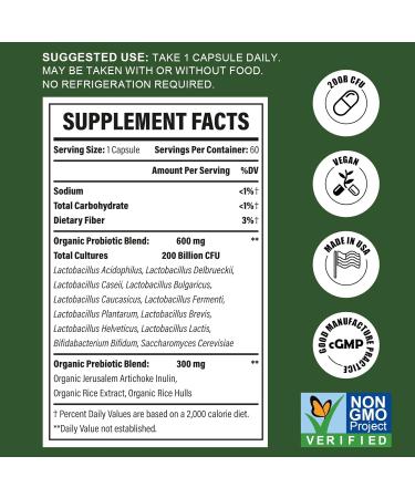 Cfuful 200 Billion CFU Probiotics 200 High potency Probiotics & Prebiotics - 60 Capsule - Buy Online on GoSupps.com