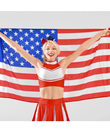 Whaline 4th of July Glitter Cheer Hair Bows - Patriotic Independence Day Hair Accessories for Teens Kids - 4Pcs - Buy Online on GoSupps.com