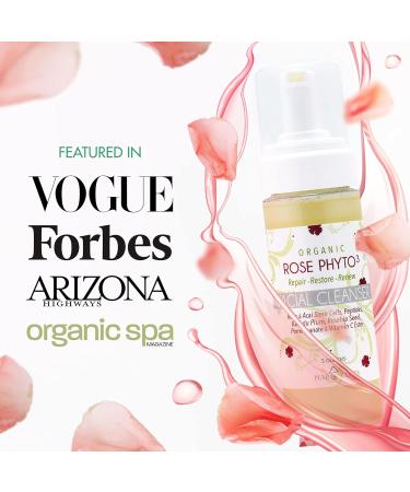 Gentle Organic Facial Cleanser | Natural Hydrating Face Wash with Rose | Sulfate Free | Ideal for Women | 5 oz - Buy Online on GoSupps.com