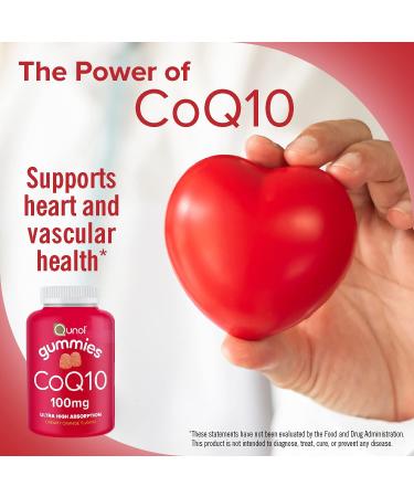Qunol CoQ10 Gummies 100mg - Delicious Heart Health Support - 60 ct - Buy Online on GoSupps.com
