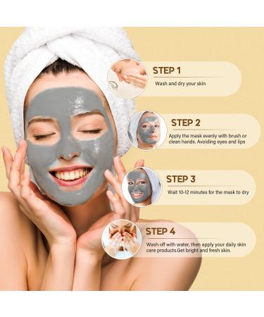 YLNALO Turmeric Vitamin C Clay Mask Set for Clear Skin - Deep Pore Cleansing, Blackhead & Acne Reduction, Oil Control, Brightening Formula - Dead Sea Mud & Himalayan Clay Masks - Buy Online on GoSupps.com
