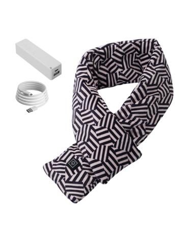 WKshuFT Heated Scarf USB Electric Heated Scarves The Best Gift for Your Parents Upgraded Heated Neck Wrap Heat Scarves with Heating Pad Winter Neck Warmer for Women Men(A)