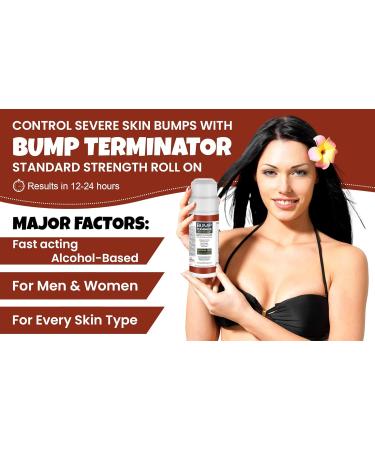 BUMP Terminator: Fast Acting Alcohol-Based Treatment for Razor Bumps & Ingrown Hairs - Unisex Roll-On for Face Neck Bikini Legs & Back - 3.05 oz - Buy Online on GoSupps.com