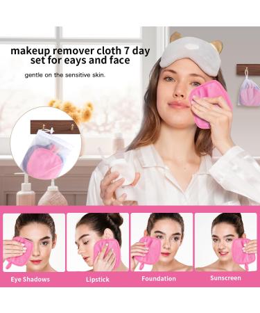 Reusable Makeup Remover Cloths - 15 Multi-colored Pads for Effortless Makeup Removal with Water | Eco-friendly Set with Storage Bag - Buy Online on GoSupps.com