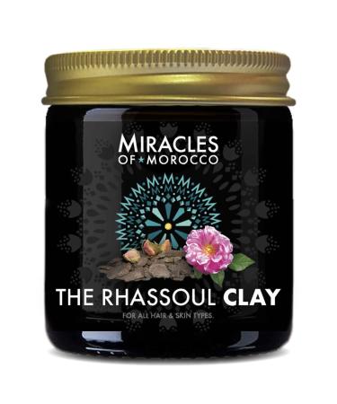 Moroccan Ghassoul Clay Mask - Organic Natural Facial Mask and Skin Care Treatment - Anti-Aging Mud Mask Heals Dry & Oily Skin Acne Eczema & Psoriasis - 7 Oz.