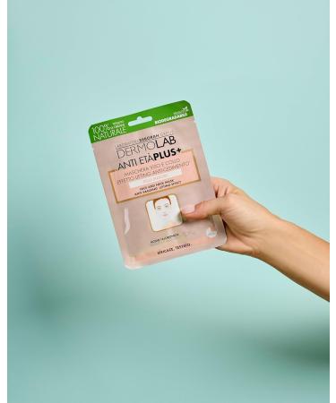 Dermolab AntiAging Plus+ mask for face and neck lifting effect anticedimentoml42 for natural skin hyaluronic acid - Buy Online on GoSupps.com