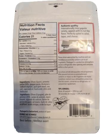 Dumet Spanish Manzanilla Gourmet Olives with Pimento Paste 200g - Buy Online on GoSupps.com