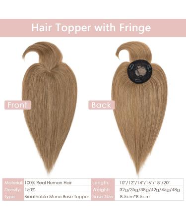 35cm Clip-In Real Hair Extensions - Soft & Smooth 06# Light Brown Toupet (11cm) | 7A Remy Hair 38g for International Shipping - Buy Online on GoSupps.com