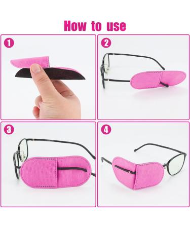 Buy 6pcs Large Reusable Eye Patches - Non-Woven Glasses for Amblyopia & Strabismus (Pink) - Adults & Kids | International Shipping Available - Buy Online on GoSupps.com