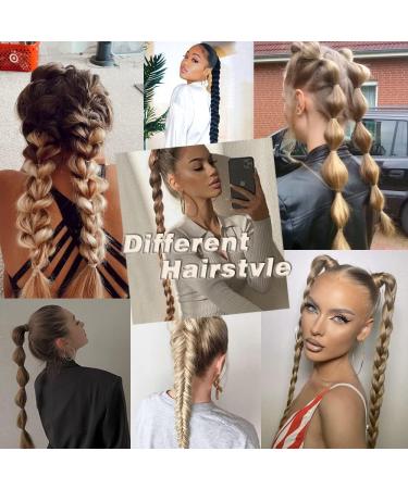 Ponytail Extension Braid Long Braid Ponytail Extension with Hair Tie 80CM Long Straight Wrap Around Ponytail Hair Extensions Natural Soft Synthetic Hairpieces for Women dark brown - Buy Online on GoSupps.com