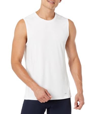 Amazon Essentials Men's Tech Stretch Muscle Shirt X-Large White
