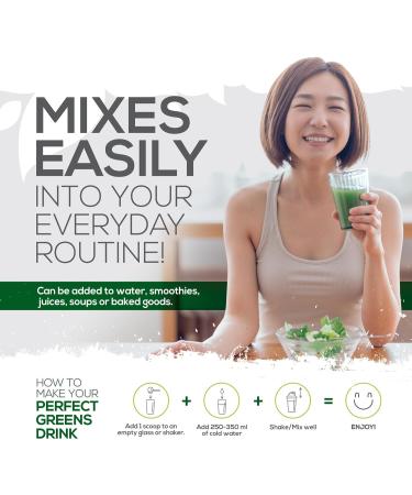 Super Greens Powder - 17 Superfoods Powder - 300g 60 Servings - Vitamin & Mineral Rich Formula - No Artificial Ingredients - Vegan & Vegetarian Friendly - Best Value - Made in The UK - Buy Online on GoSupps.com